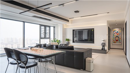 17.5w打造現(xiàn)代黑白風格的家146m² | 麗爾曼頓全房全屋整裝
